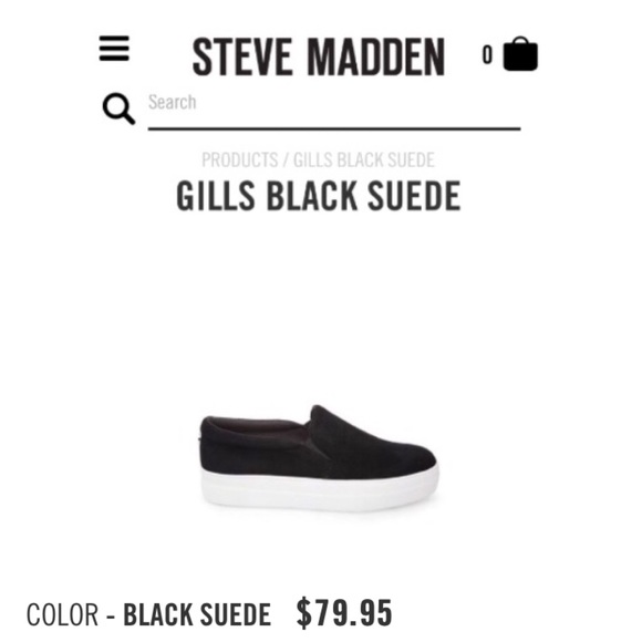 Steve Madden Gills Black Suede Shoes - Picture 7 of 8